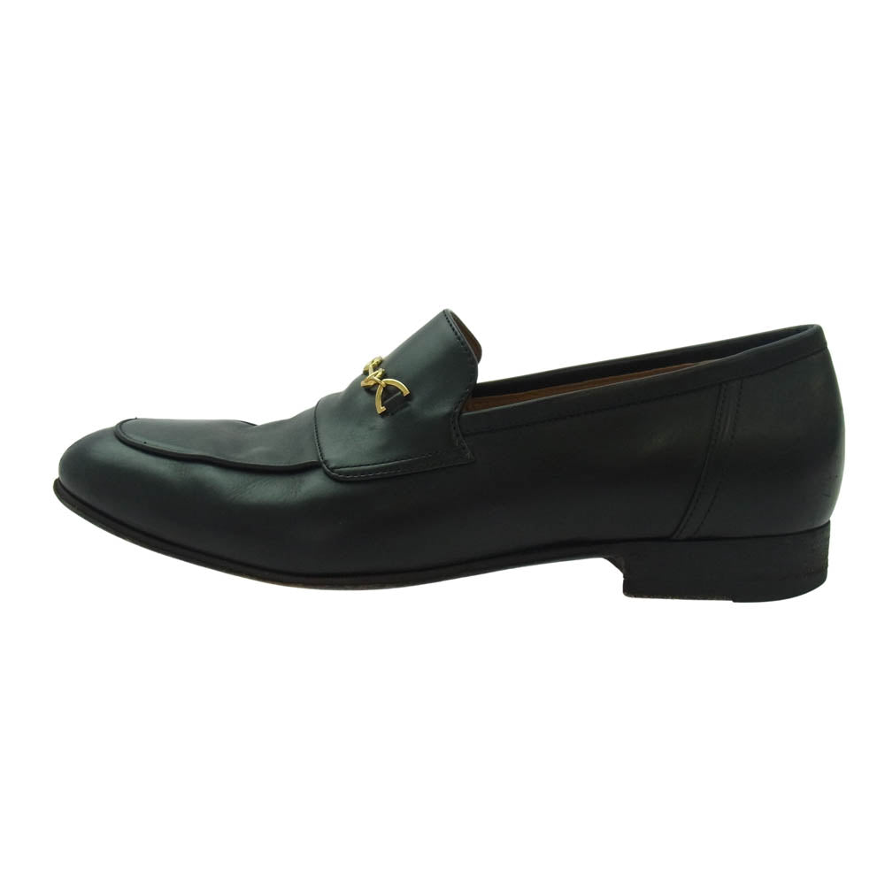 GUCCI グッチ 669816 ホースビット ローファー レザー シューズ ブラック系 5.5【中古】