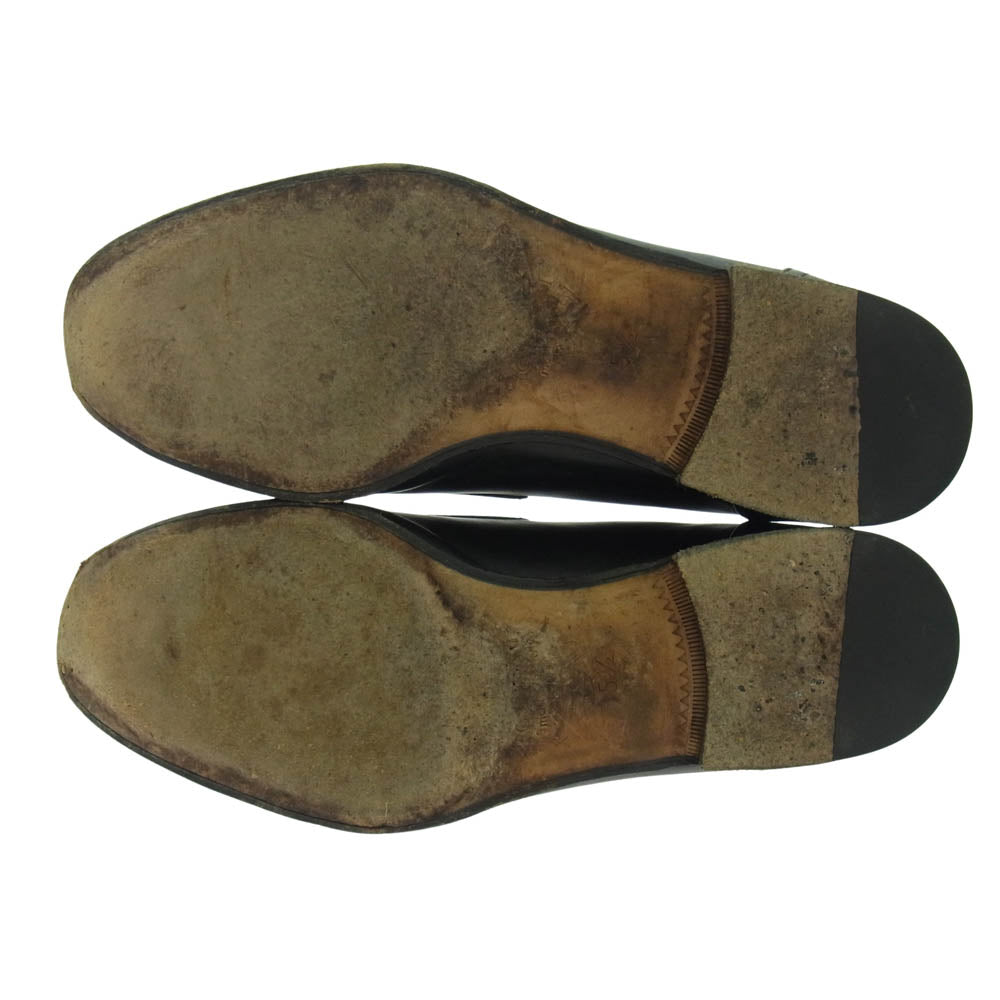 GUCCI グッチ 669816 ホースビット ローファー レザー シューズ ブラック系 5.5【中古】