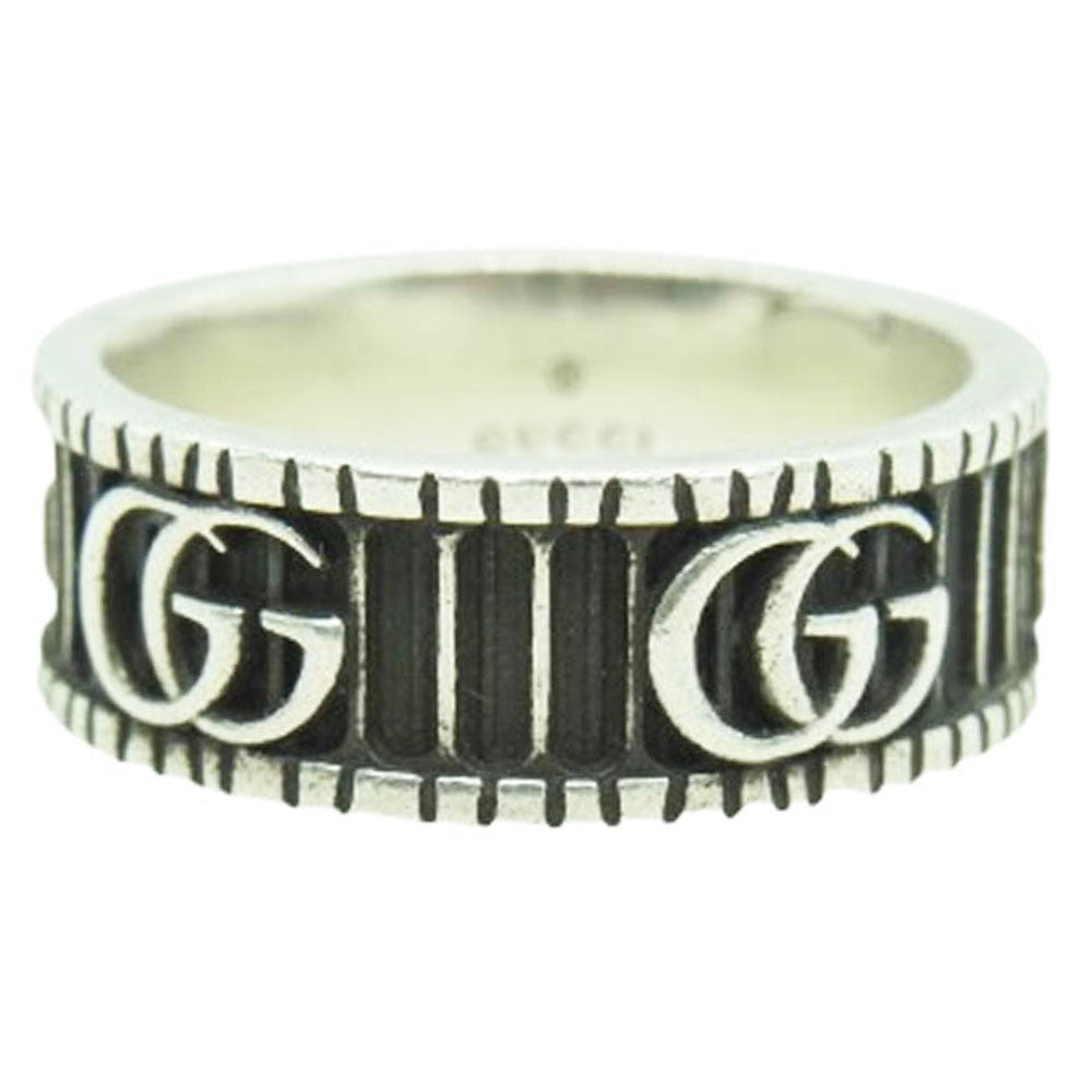 GUCCI グッチ 551899 J8400 ダブルG エングレービング シルバーリング 17号 シルバー系 16号【中古】