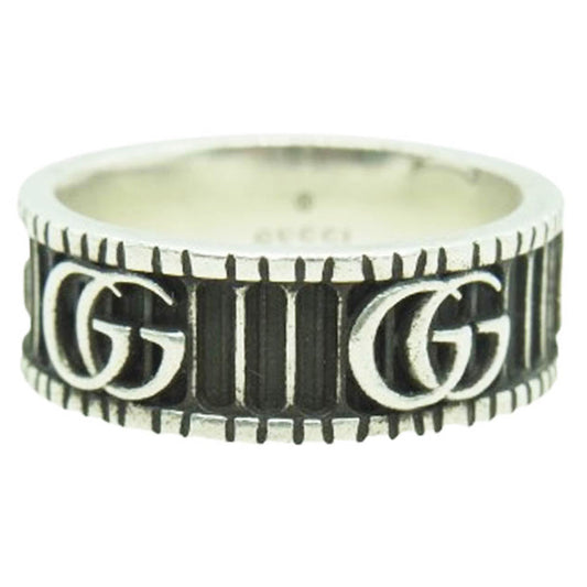 GUCCI グッチ 551899 J8400 ダブルG エングレービング シルバーリング 17号 シルバー系 16号【中古】