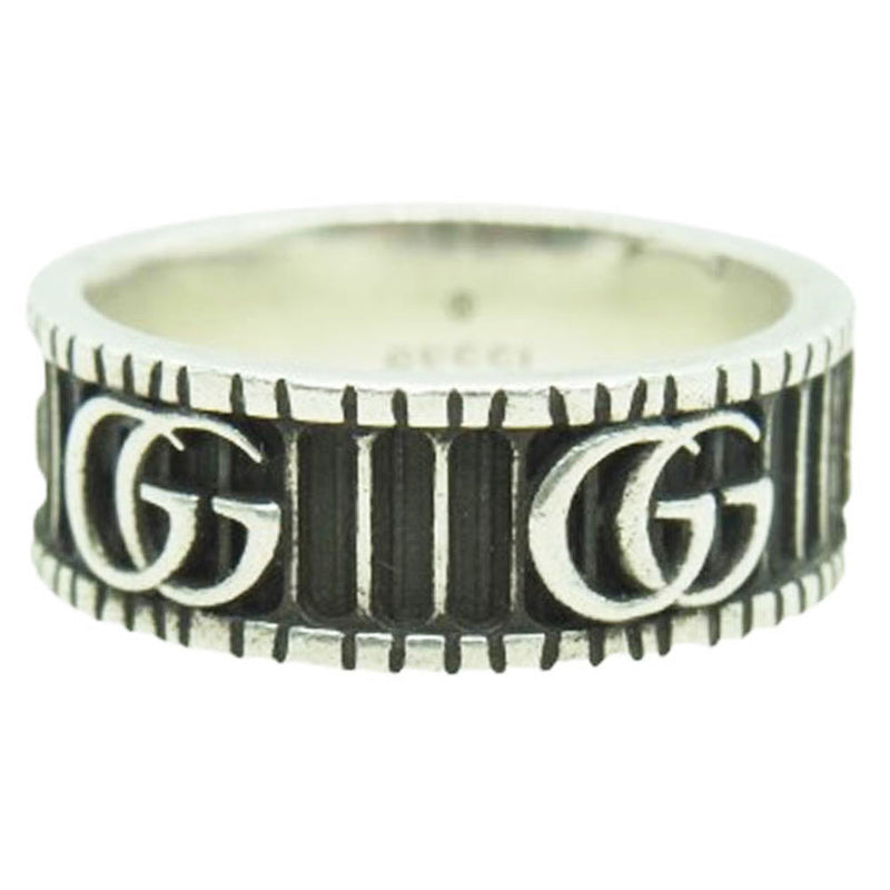 GUCCI グッチ 551899 J8400 ダブルG エングレービング シルバーリング 17号 シルバー系 16号【中古】