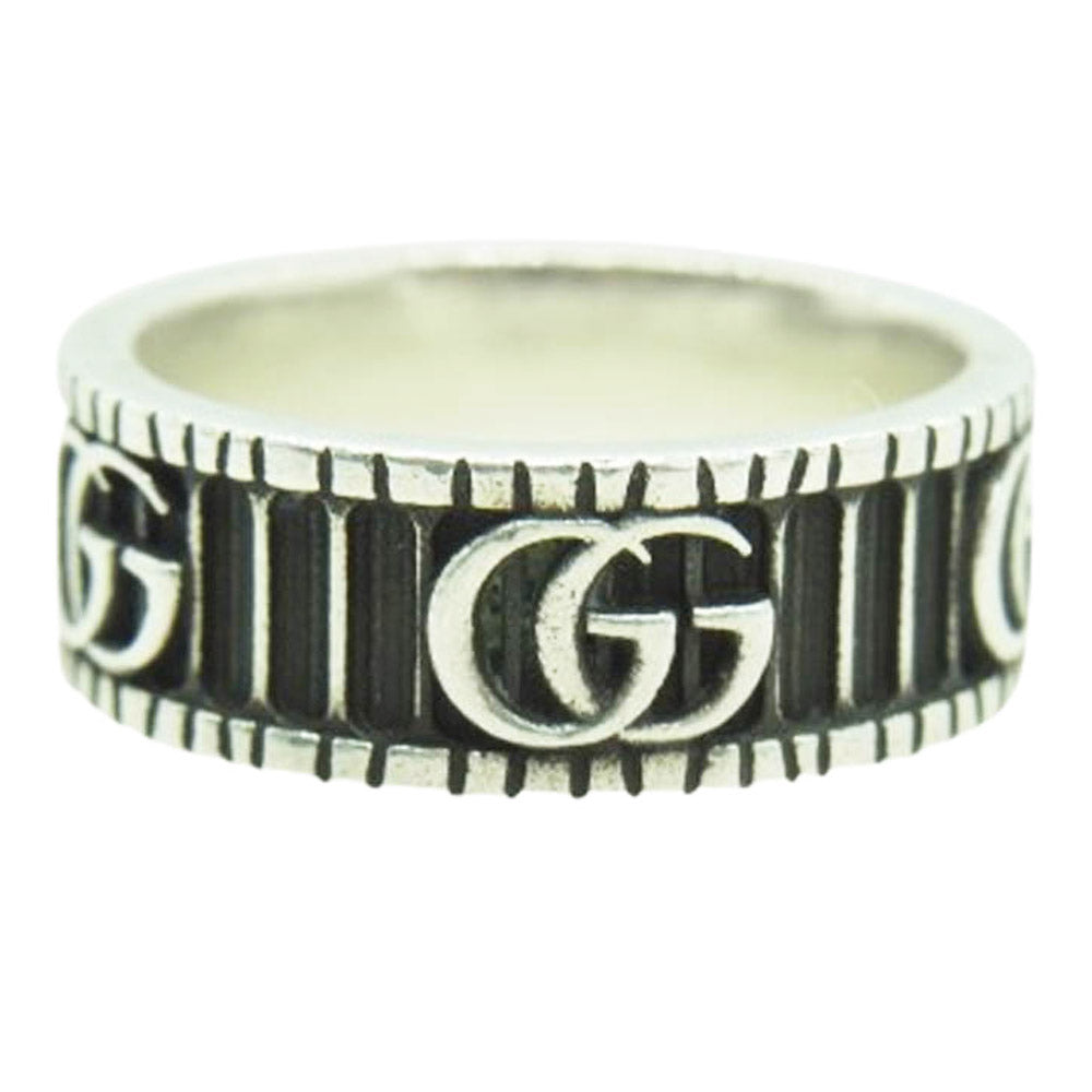 GUCCI グッチ 551899 J8400 ダブルG エングレービング シルバーリング 17号 シルバー系 16号【中古】