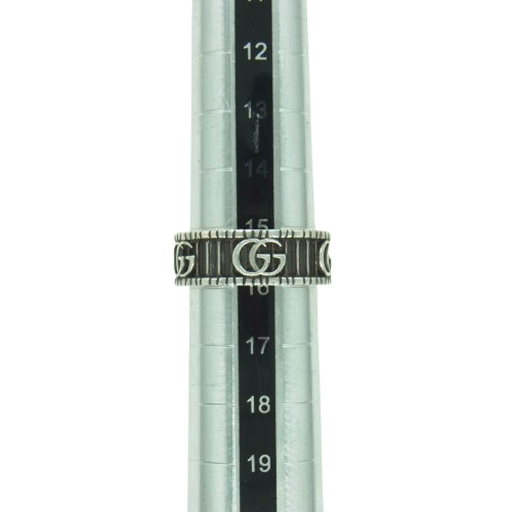 GUCCI グッチ 551899 J8400 ダブルG エングレービング シルバーリング 17号 シルバー系 16号【中古】