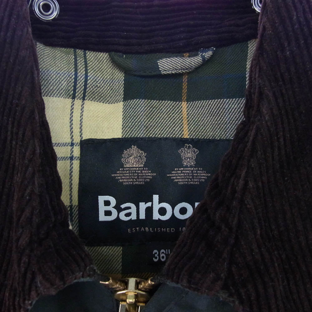 Barbour バブアー 232MWX1678 TRANSPORT WAX 2ワラント トランスポート ワックス オイルドジャケット カーキ系 ダークブラウン系 36【中古】