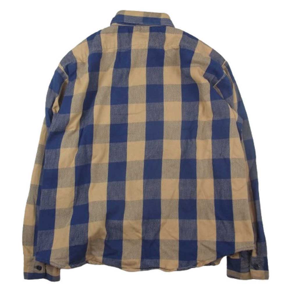 FIVE BROTHER ファイブブラザー vintage USA製 チェック 長袖 シャツ ベージュ系 ネイビー系 XL【中古】