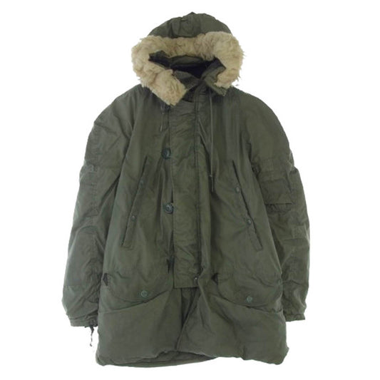 ユーエスエアフォース DSA100-77-C1136 vintage Flight jacket 米軍 ヴィンテージ 70S N-3B フライトジャケット カーキ系 M【中古】
