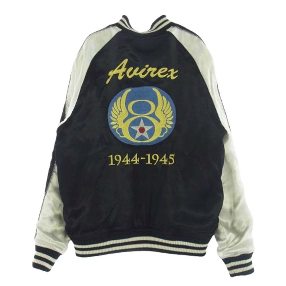 AVIREX アヴィレックス 6152222 MIGHTY EIGHTH リバーシブル スカジャン ジャケット ブラック系 ネイビー系 L【中古】