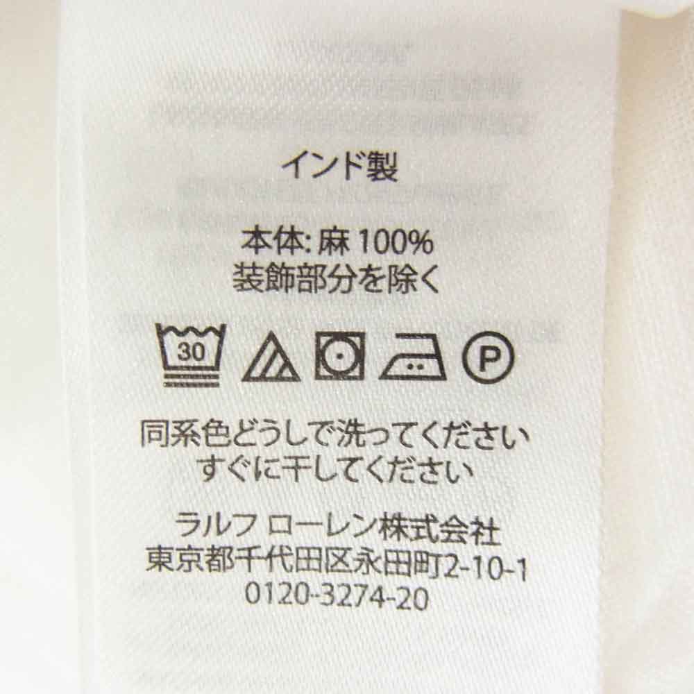 RALPH LAUREN ラルフローレン CLASSIC FIT BD クラシックフィット リネン ボタンダウン シャツ ホワイト系 L【中古】