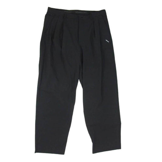 サタデーズ ニューヨークシティ Classic Two Tuck Pant ストレッチナイロン 2タック トラウザー パンツ ブラック系 XL【中古】
