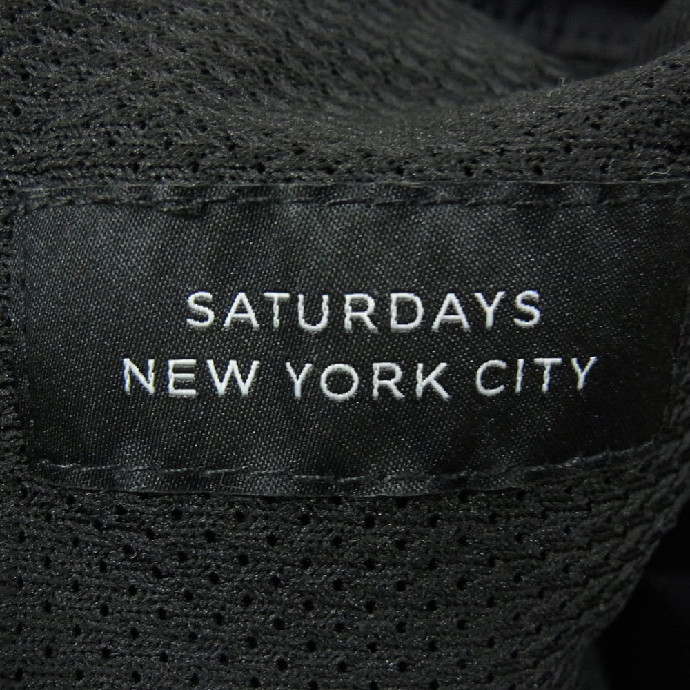 サタデーズ ニューヨークシティ Classic Two Tuck Pant ストレッチナイロン 2タック トラウザー パンツ ブラック系 XL【中古】