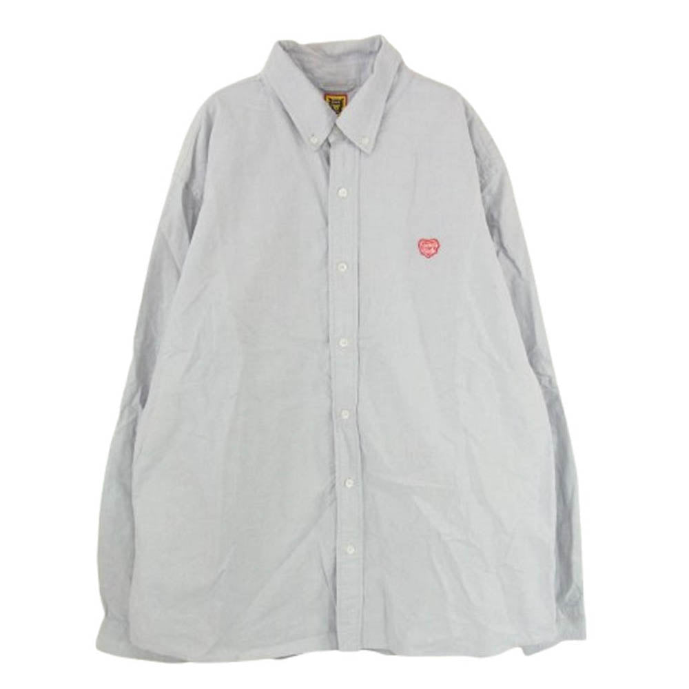 HUMAN MADE ヒューマンメイド HM28SH006 Oxford BD Shirt オックスフォード ボタンダウン シャツ ライトブルー系 XL【中古】