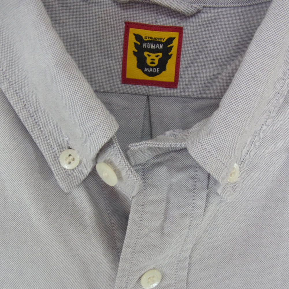 HUMAN MADE ヒューマンメイド HM28SH006 Oxford BD Shirt オックスフォード ボタンダウン シャツ ライトブルー系 XL【中古】