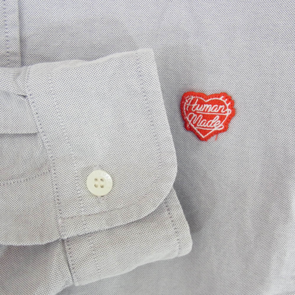 HUMAN MADE ヒューマンメイド HM28SH006 Oxford BD Shirt オックスフォード ボタンダウン シャツ ライトブルー系 XL【中古】