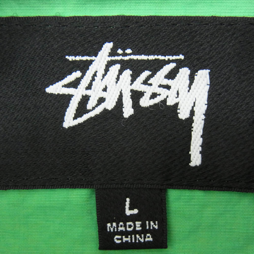 STUSSY ステューシー WAVE DYE BEACH SHELL ナイロン ジャケット ライトグリーン系 L【中古】