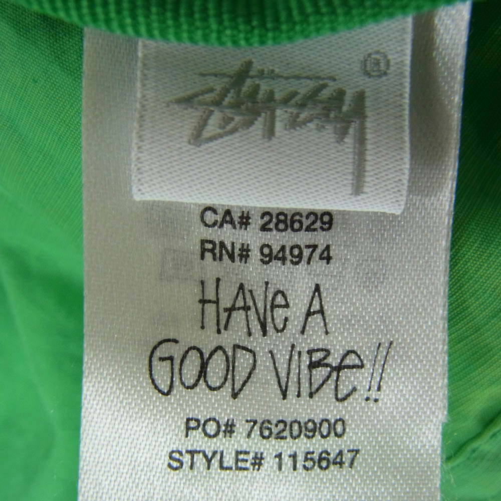 STUSSY ステューシー WAVE DYE BEACH SHELL ナイロン ジャケット ライトグリーン系 L【中古】