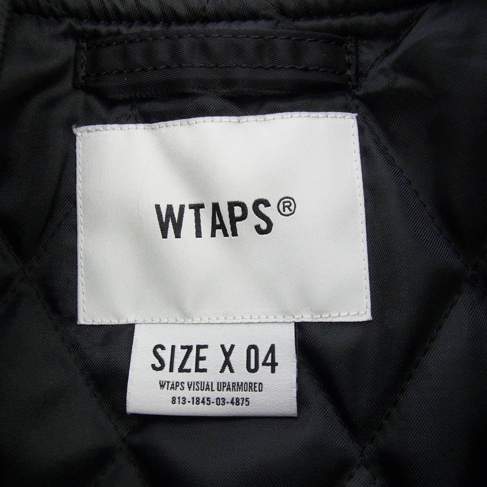 WTAPS ダブルタップス 22SS 221TQDT-JKM01 TEAM / JACKET / NYLON . TWILL . TEXTILE クロスボーン ナイロンツイル テキスタイル チーム ジャケット ブラック系 04【中古】