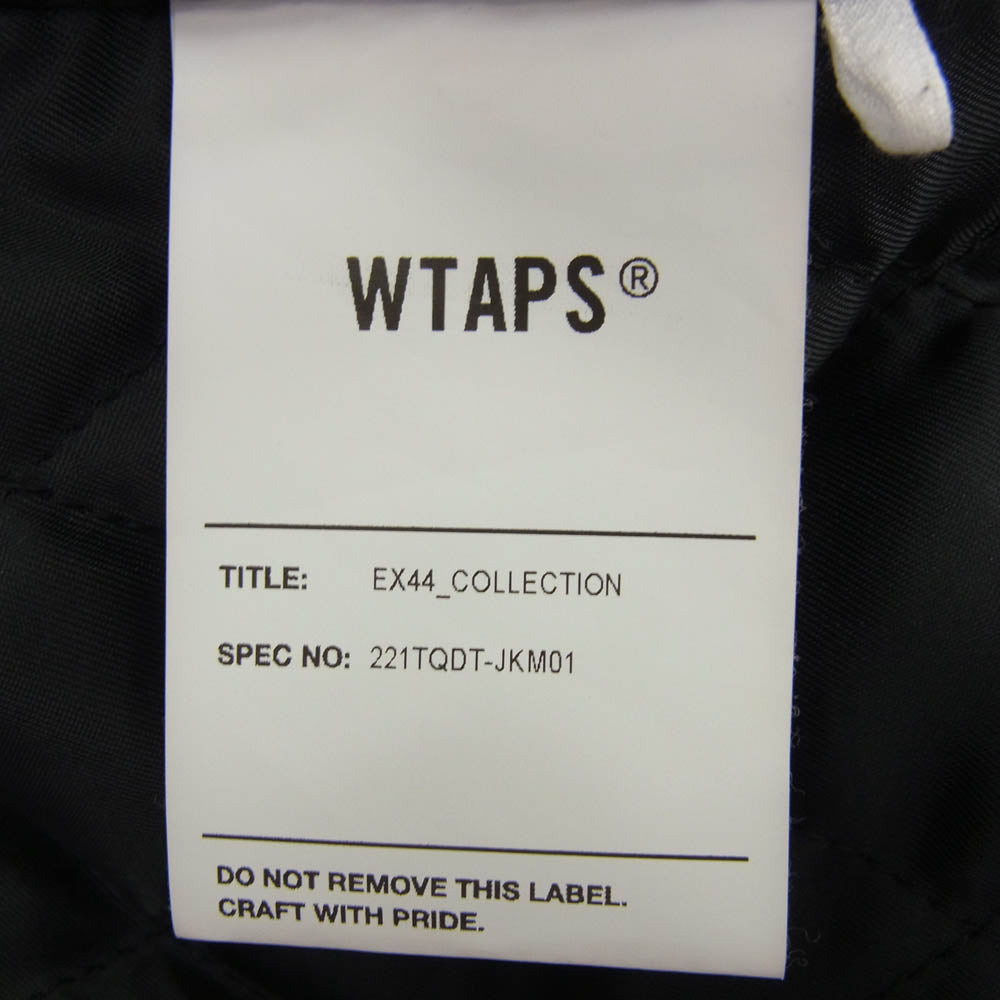 WTAPS ダブルタップス 22SS 221TQDT-JKM01 TEAM / JACKET / NYLON . TWILL . TEXTILE クロスボーン ナイロンツイル テキスタイル チーム ジャケット ブラック系 04【中古】