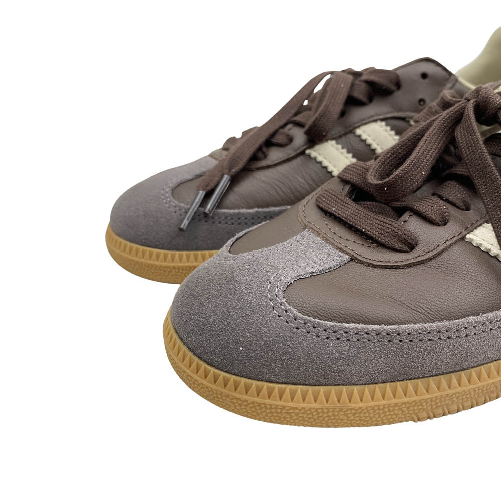 adidas アディダス ID1481 SAMBA OG BROWN PUTTY GREY GOLD METALLIC サンバ ローカット スニーカー ブラウン系 24cm【中古】