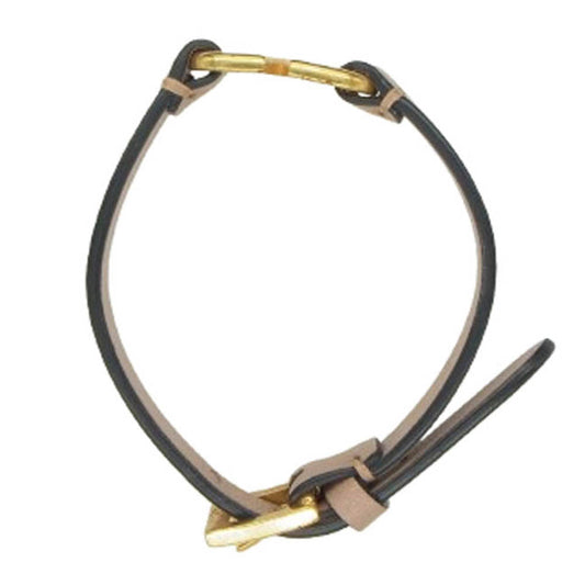 VALENTINO ヴァレンティノ Vロゴ バックル レザー シングル ブレスレット ベージュ系【中古】