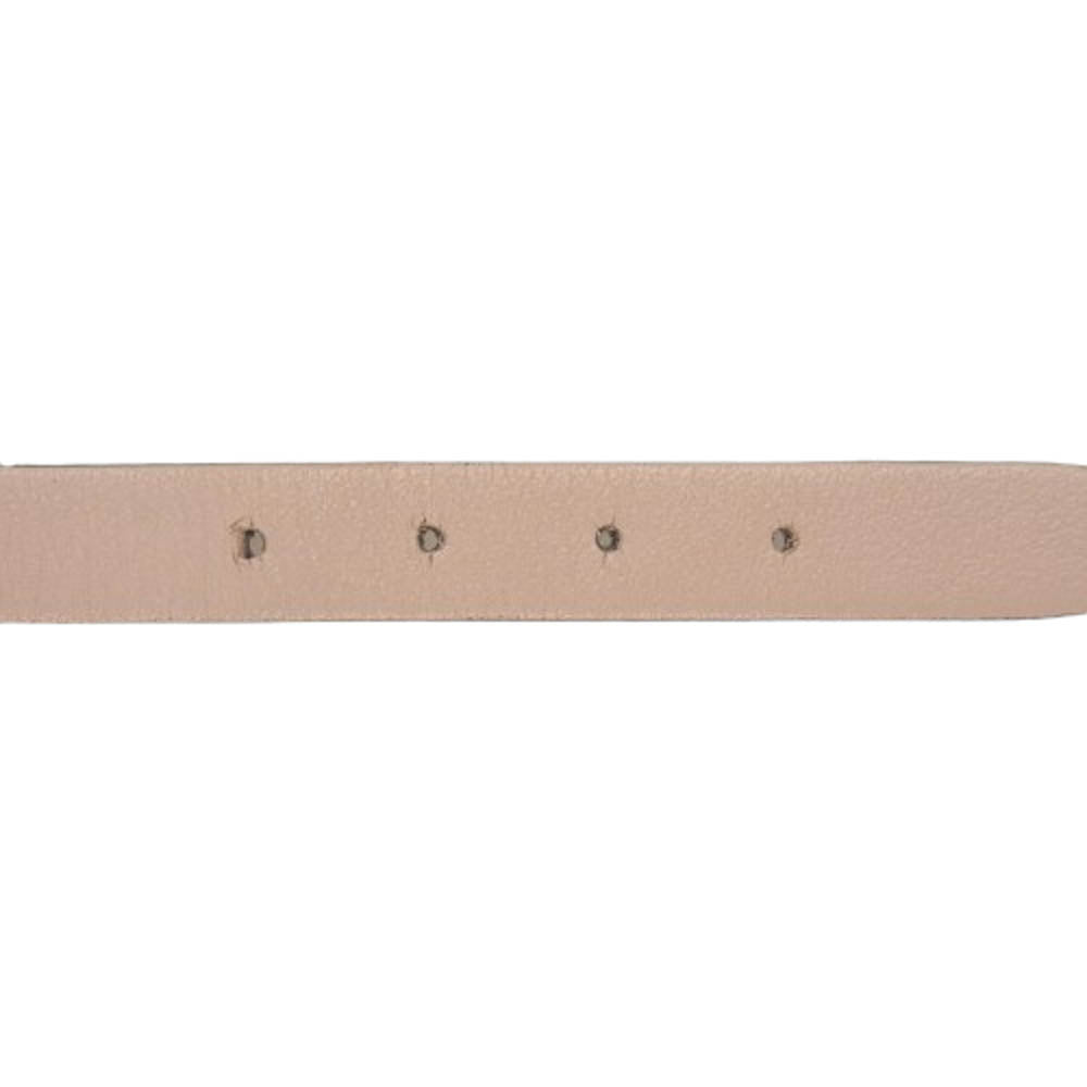 VALENTINO ヴァレンティノ Vロゴ バックル レザー シングル ブレスレット ベージュ系【中古】