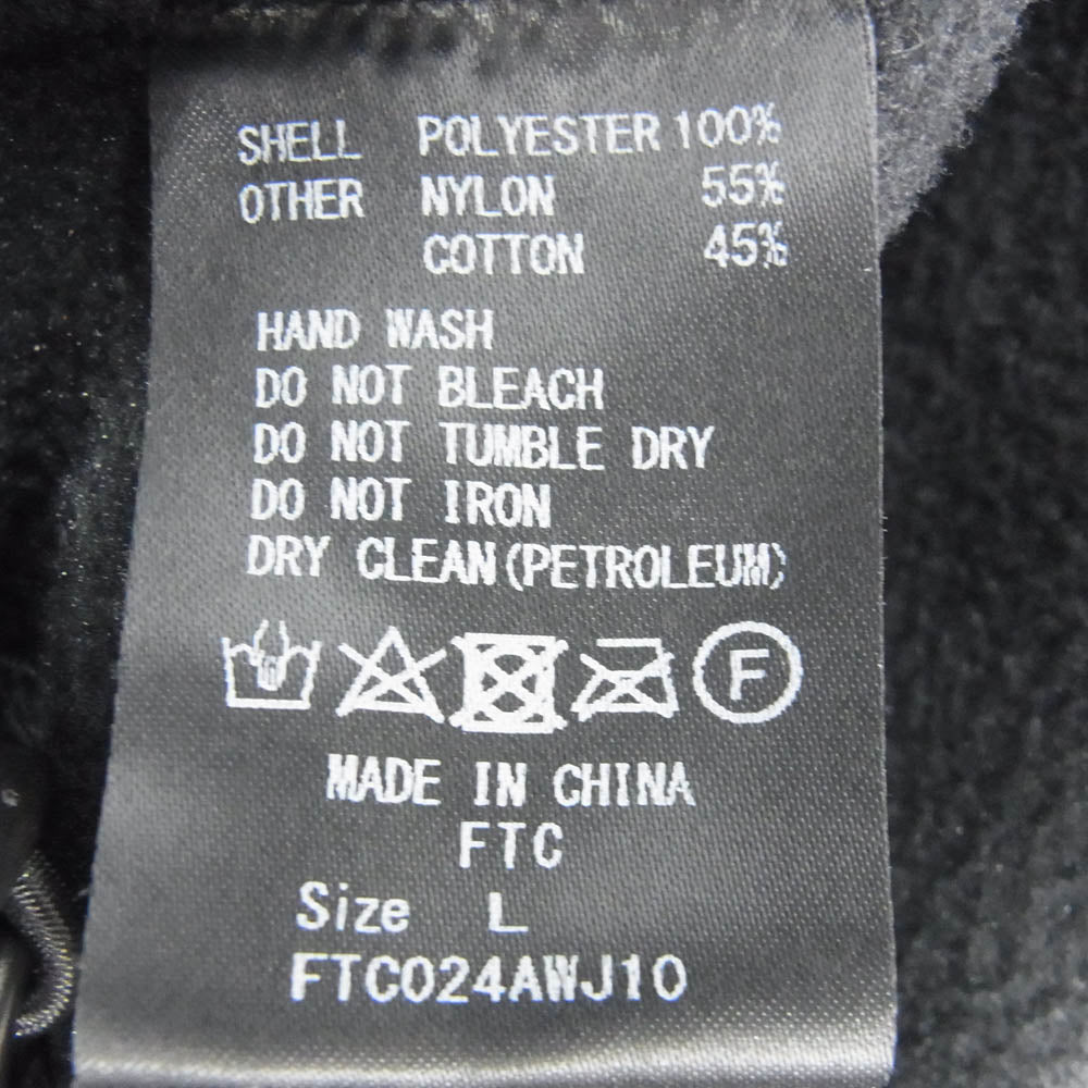 FTC エフティーシー 24AW FTC024AWJ10 POLARTEC ポーラテック フリースジャケット ブラック系 L【中古】