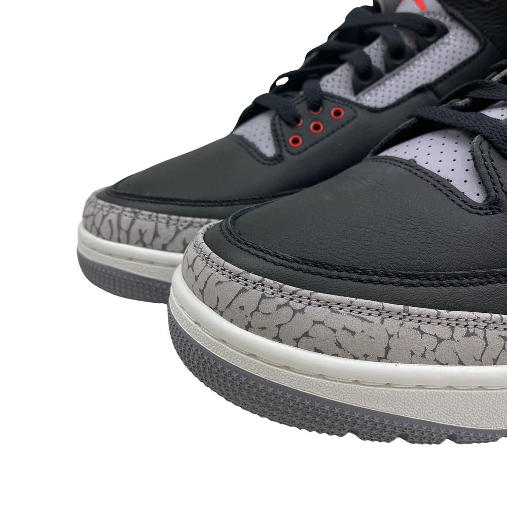 NIKE ナイキ DN3707-010 AIR JORDAN 3 BLACK CEMENT AJ3 エアジョーダン3 セメント スニーカー ブラック系 28.5cm【極上美品】【中古】
