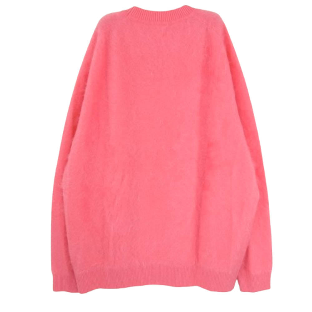 EDIFICE エディフィス LA BOUCLE ラブークル カシミヤ カシミア 100％ 起毛 クルーネック ニット セーター ピンク系 L【極上美品】【中古】