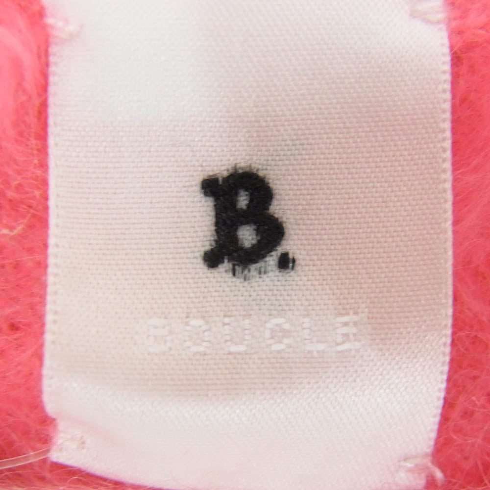 EDIFICE エディフィス LA BOUCLE ラブークル カシミヤ カシミア 100％ 起毛 クルーネック ニット セーター ピンク系 L【極上美品】【中古】