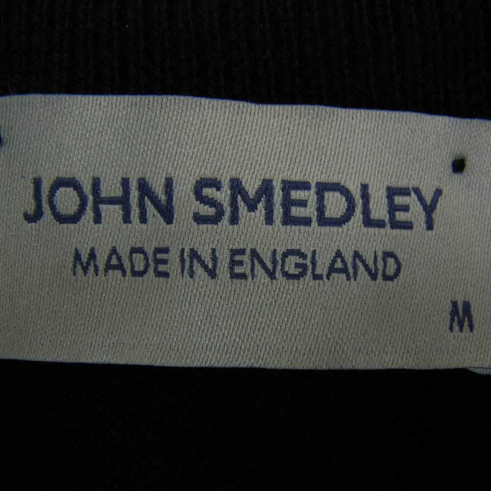 JOHN SMEDLEY ジョンスメドレー A4614 GRANDAD ヘンリーネック ニット 長袖 カットソー ブラック系 M【極上美品】【中古】