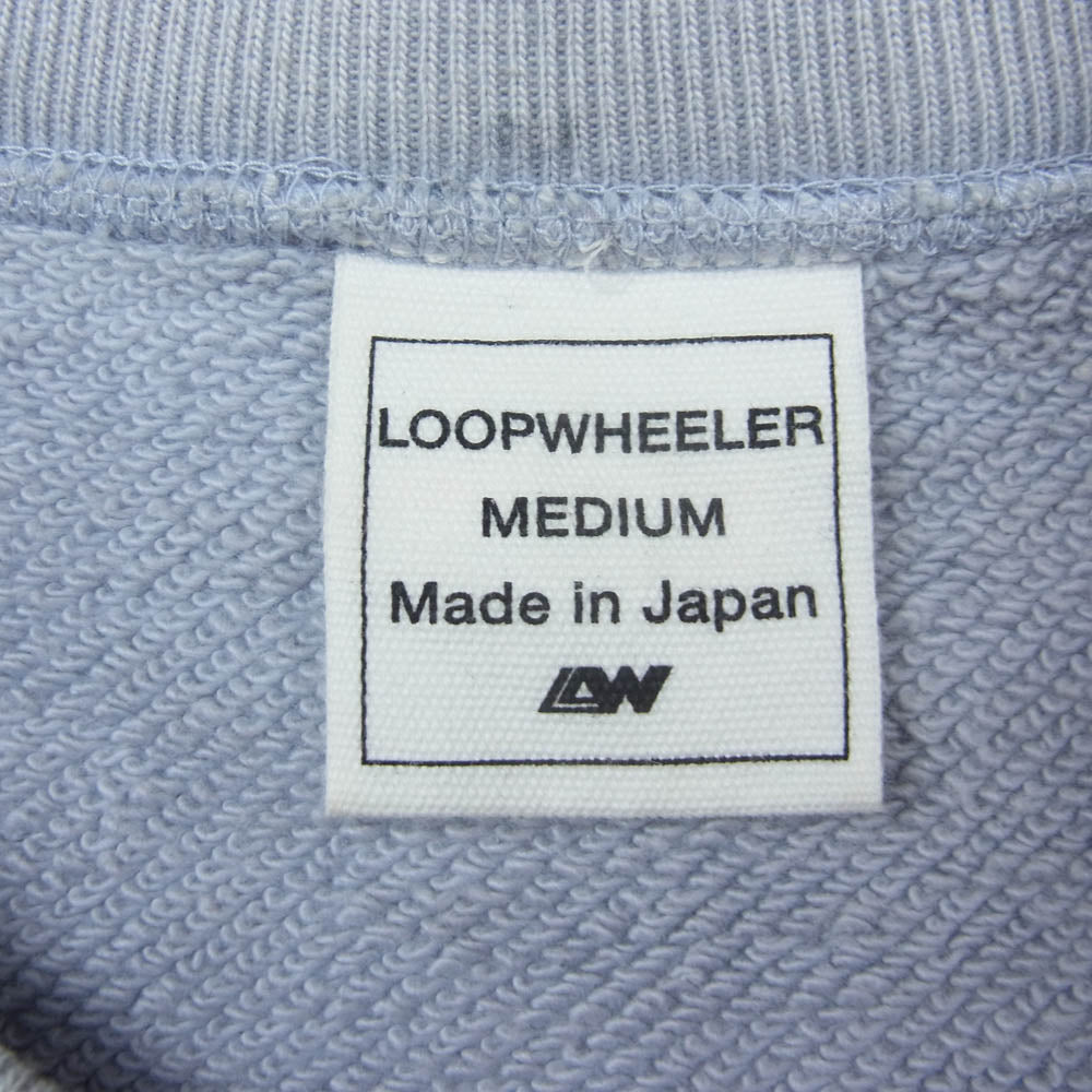 LOOPWHEELER ループウィラー コットン クルーネック スウェット トレーナー ライトブルー系 M【中古】