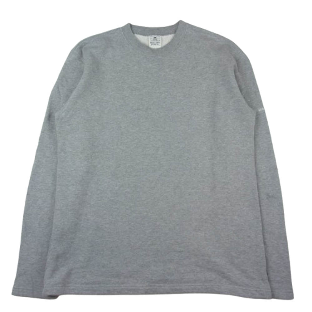 未使用品MHL. LOOPWEELERコラボスウェットⅡグレー LOOPWHEELER ループウィラー コットン クルーネック スウェット