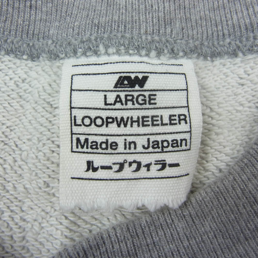 LOOPWHEELER ループウィラー コットン クルーネック スウェット トレーナー グレー系 L【中古】