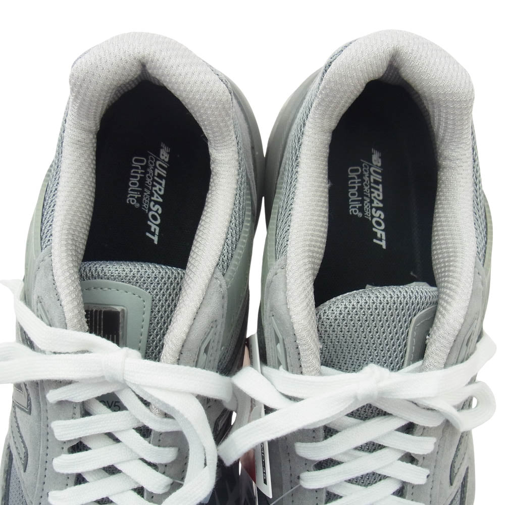 NEW BALANCE ニューバランス M990GL5 USA製 990 V5 GRAY グレイ スエード ローカットスニーカー グレー系 D 26.5cm【新古品】【未使用】【中古】