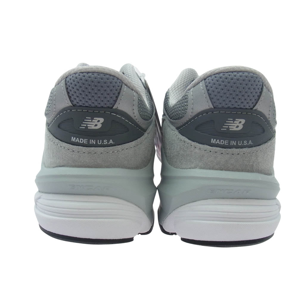 NEW BALANCE ニューバランス M990GL6 USA製 990 GRAY グレイ V6 ローカットスニーカー グレー系 D 26.5cm【新古品】【未使用】【中古】