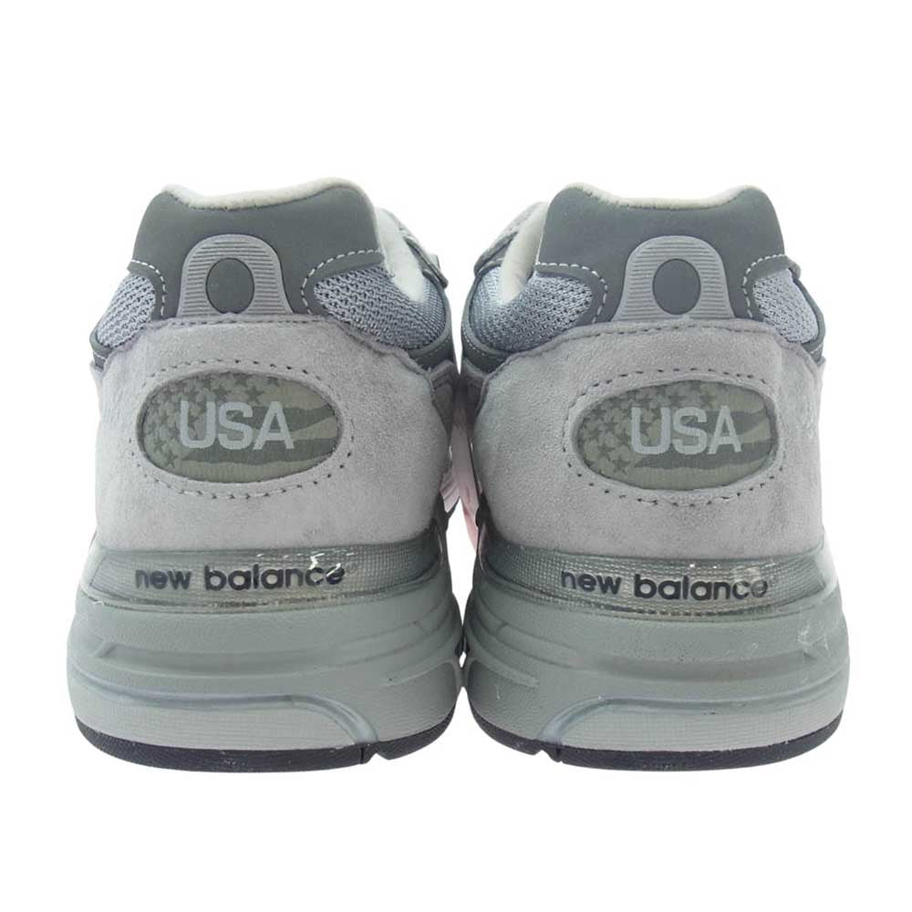 NEW BALANCE ニューバランス MR993GL USA製 993 V3 GRAY グレイ スエード ローカット スニーカー グレー系 D 26.5cm【新古品】【未使用】【中古】