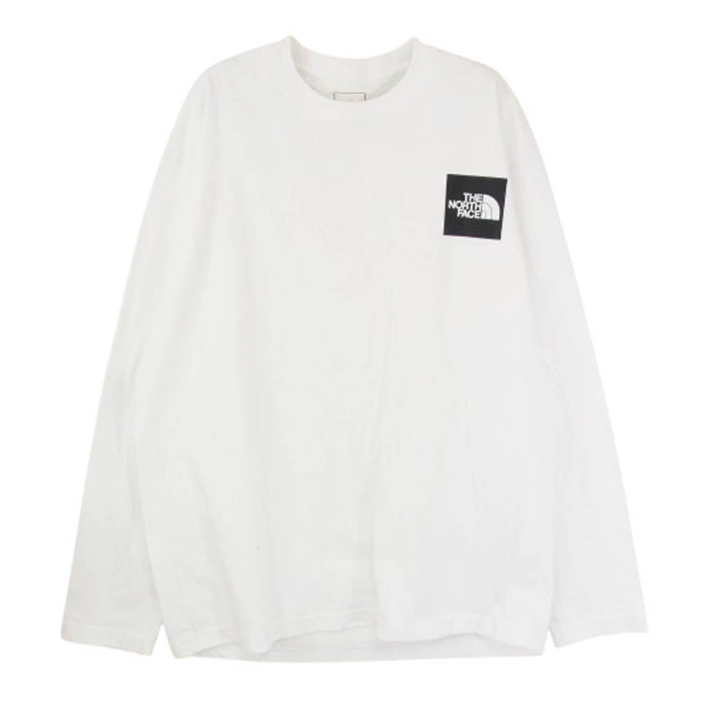 THE NORTH FACE ノースフェイス NT82202Z スクエアロゴ ロングスリーブ カットソー 長袖 Tシャツ ホワイト系 L【中古】