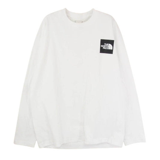 THE NORTH FACE ノースフェイス NT82202Z スクエアロゴ ロングスリーブ カットソー 長袖 Tシャツ ホワイト系 L【中古】