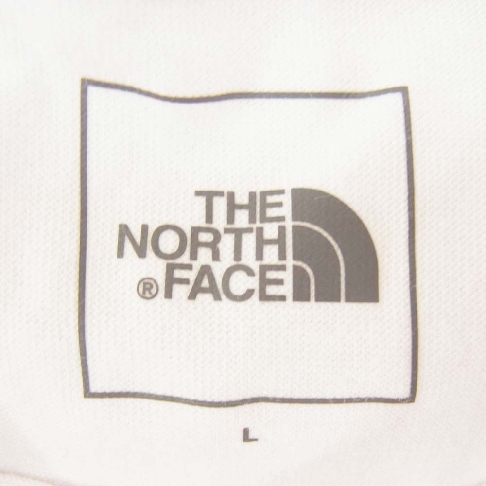 THE NORTH FACE ノースフェイス NT82202Z スクエアロゴ ロングスリーブ カットソー 長袖 Tシャツ ホワイト系 L【中古】