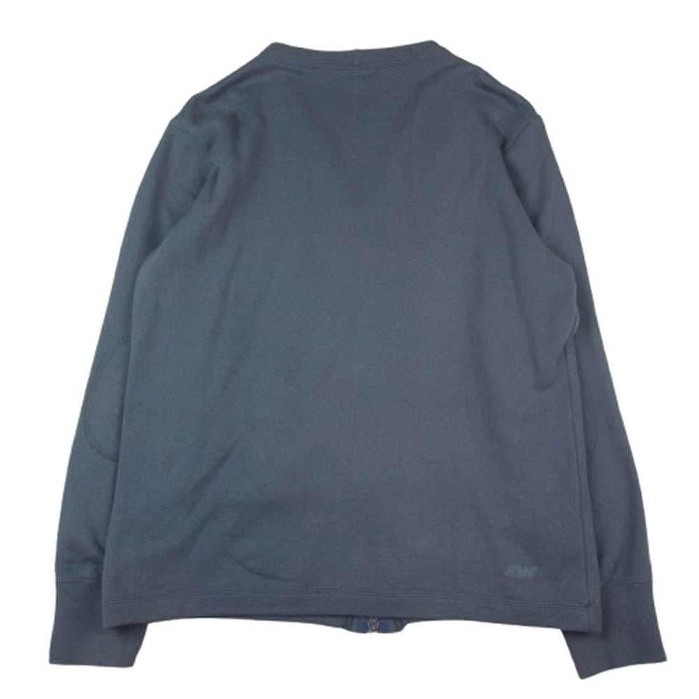 LOOPWHEELER ループウィラー エルボーパッチ付 ジップアップ スウェット カーディガン グレー系 L【中古】