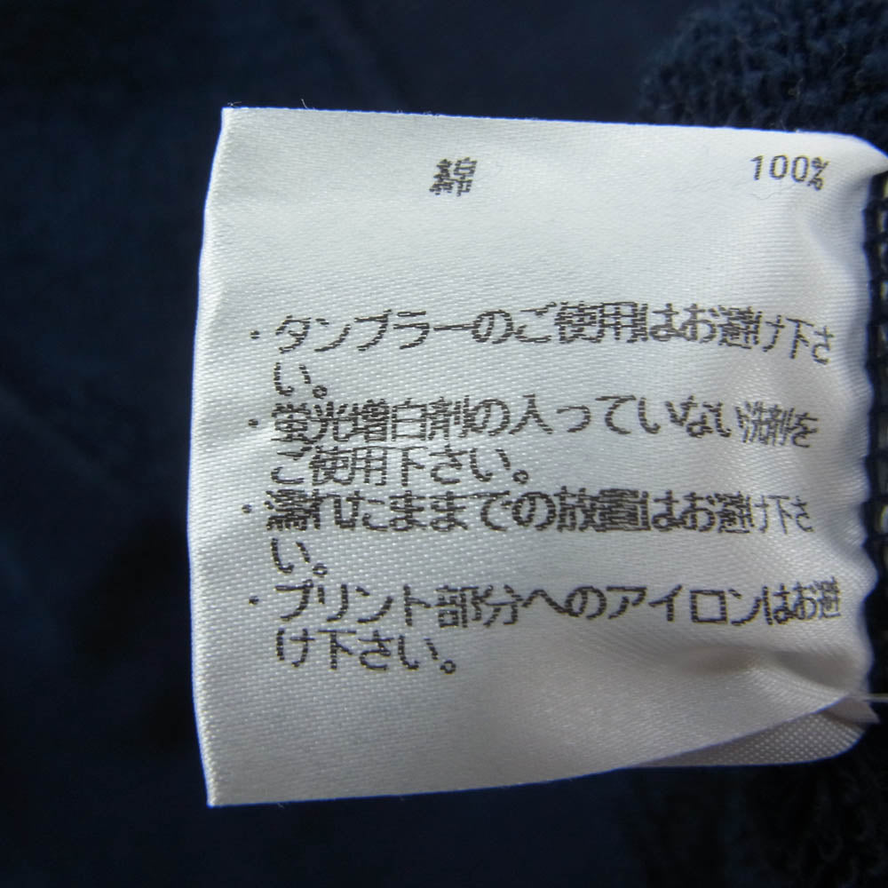LOOPWHEELER ループウィラー 前V ガゼット付 クルーネック スウェット ネイビー系 L【中古】