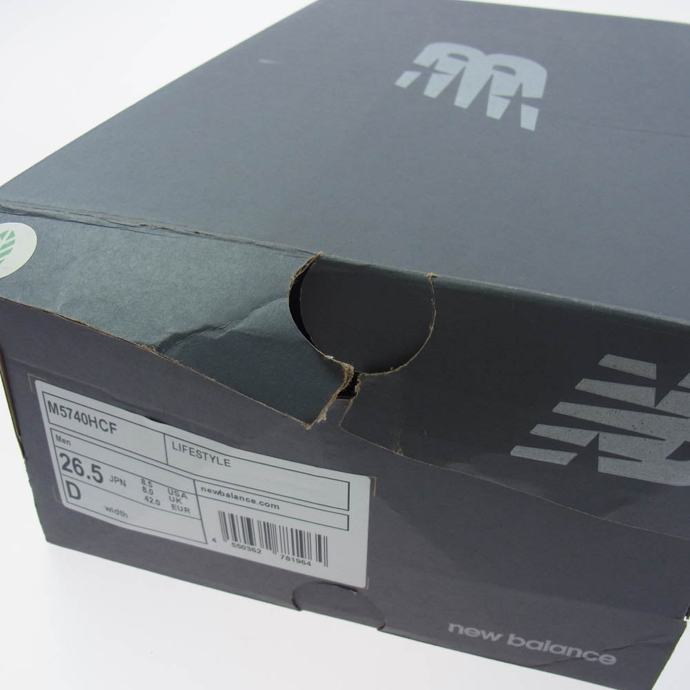 NEW BALANCE ニューバランス M5740HCF 5740 Gray ローカット スニーカー グレー グレー系 D 26.5cm【極上美品】【中古】