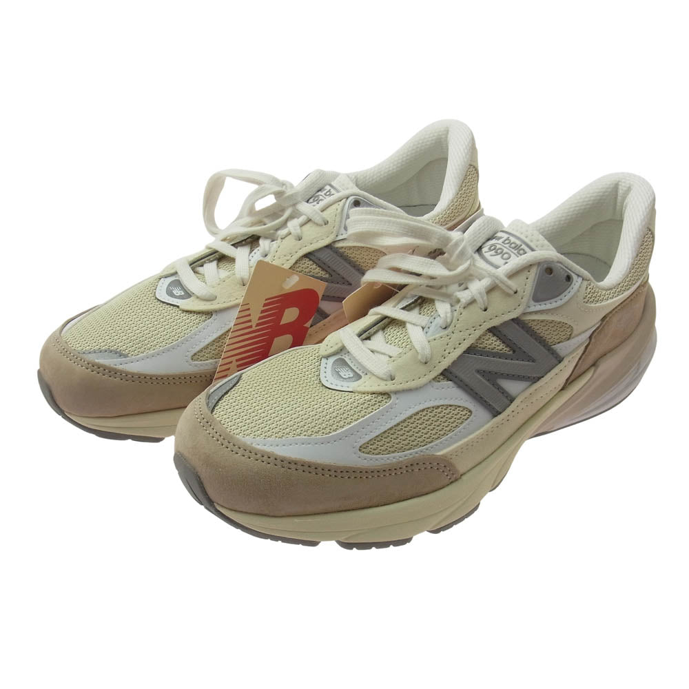 NEW BALANCE ニューバランス U990SS6 USA製 990V6 Beige ベージュ ローカット スニーカー オフホワイト系 D 26.5cm【新古品】【未使用】【中古】