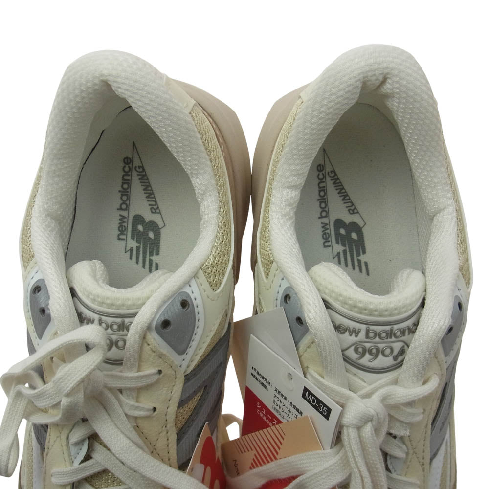 NEW BALANCE ニューバランス U990SS6 USA製 990V6 Beige ベージュ ローカット スニーカー オフホワイト系 D 26.5cm【新古品】【未使用】【中古】