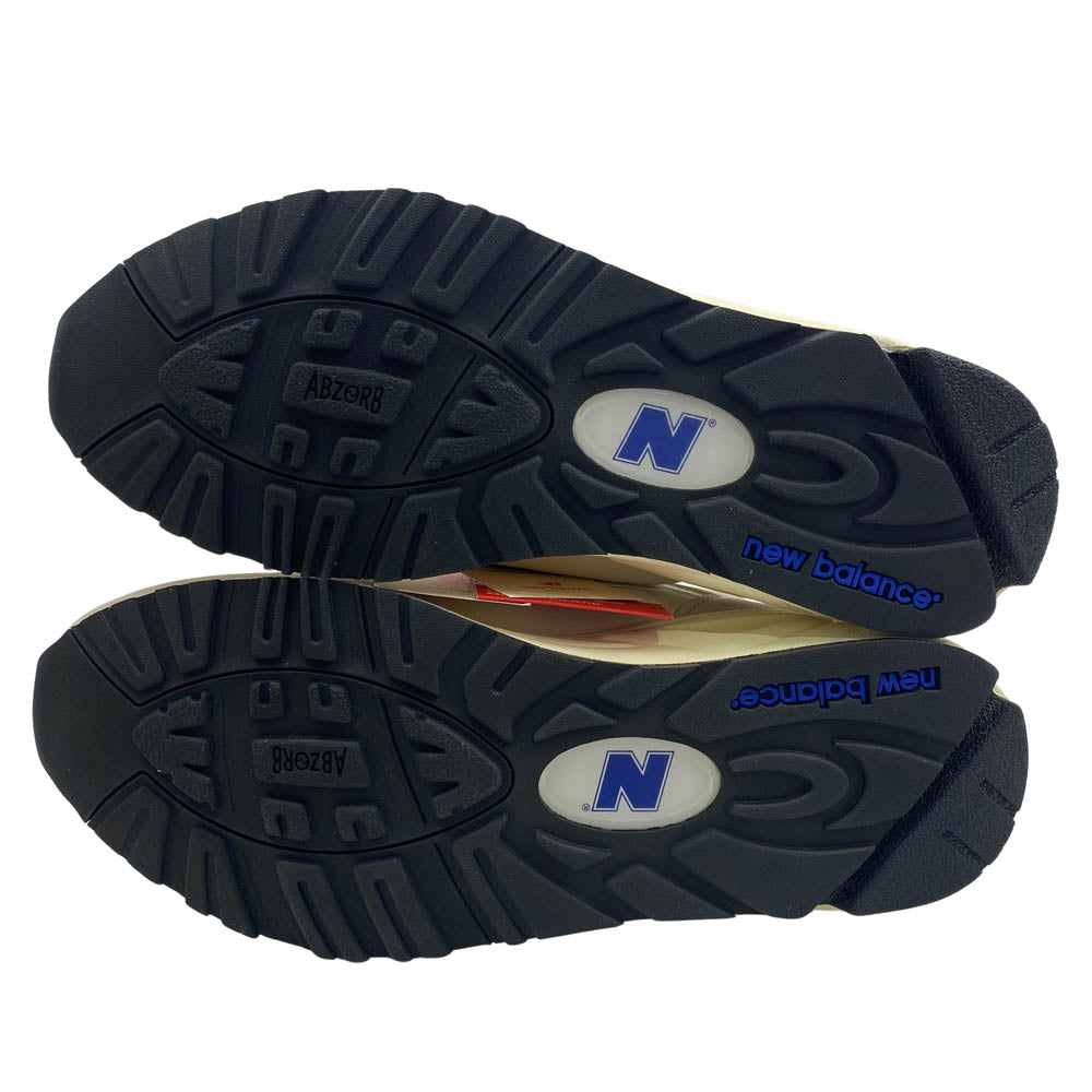 NEW BALANCE ニューバランス 22AW M990WB2 USA製 990 V2 White Navy ホワイト ネイビー ローカット スニーカー ベージュ系 26.5cm【新古品】【未使用】【中古】