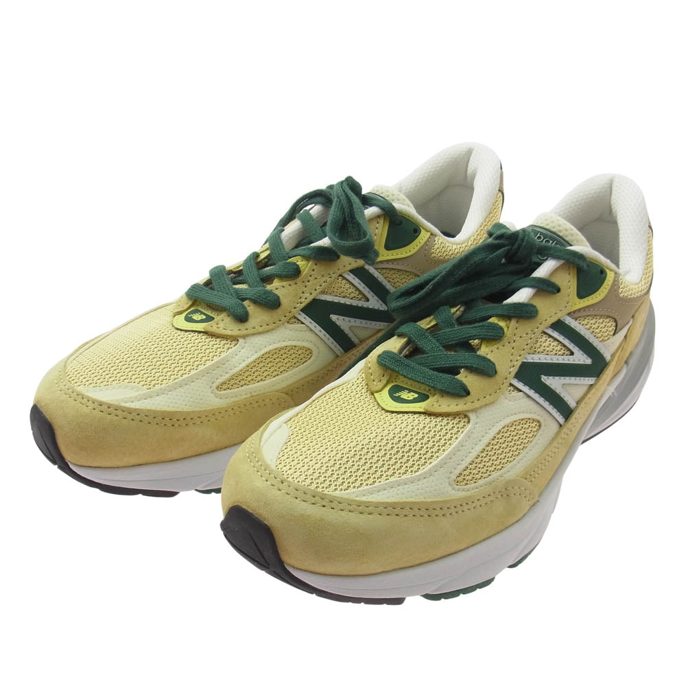 NEW BALANCE ニューバランス 23AW U990TE6 USA製 990 V6 PALE YELLOW ペール イエロー ローカット スニーカー イエロー系 26.5cm【極上美品】【中古】