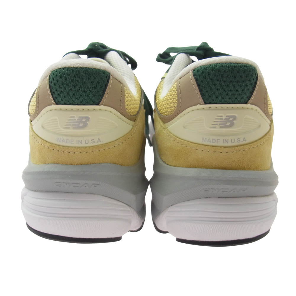 NEW BALANCE ニューバランス 23AW U990TE6 USA製 990 V6 PALE YELLOW ペール イエロー ローカット スニーカー イエロー系 26.5cm【極上美品】【中古】