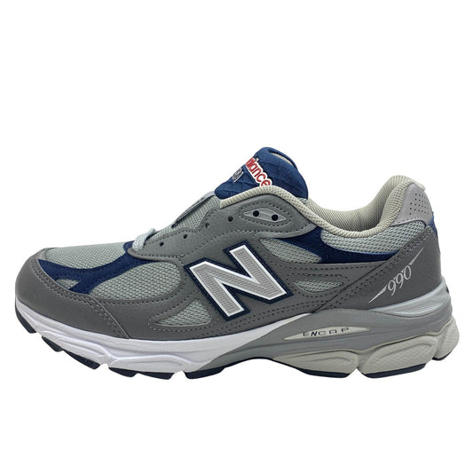 NEW BALANCE ニューバランス 22SS M990GJ3 USA製 990 V3 Gray Navy グレイ ネイビー ローカット スニーカー グレー系 D 26.5cm【新古品】【未使用】【中古】