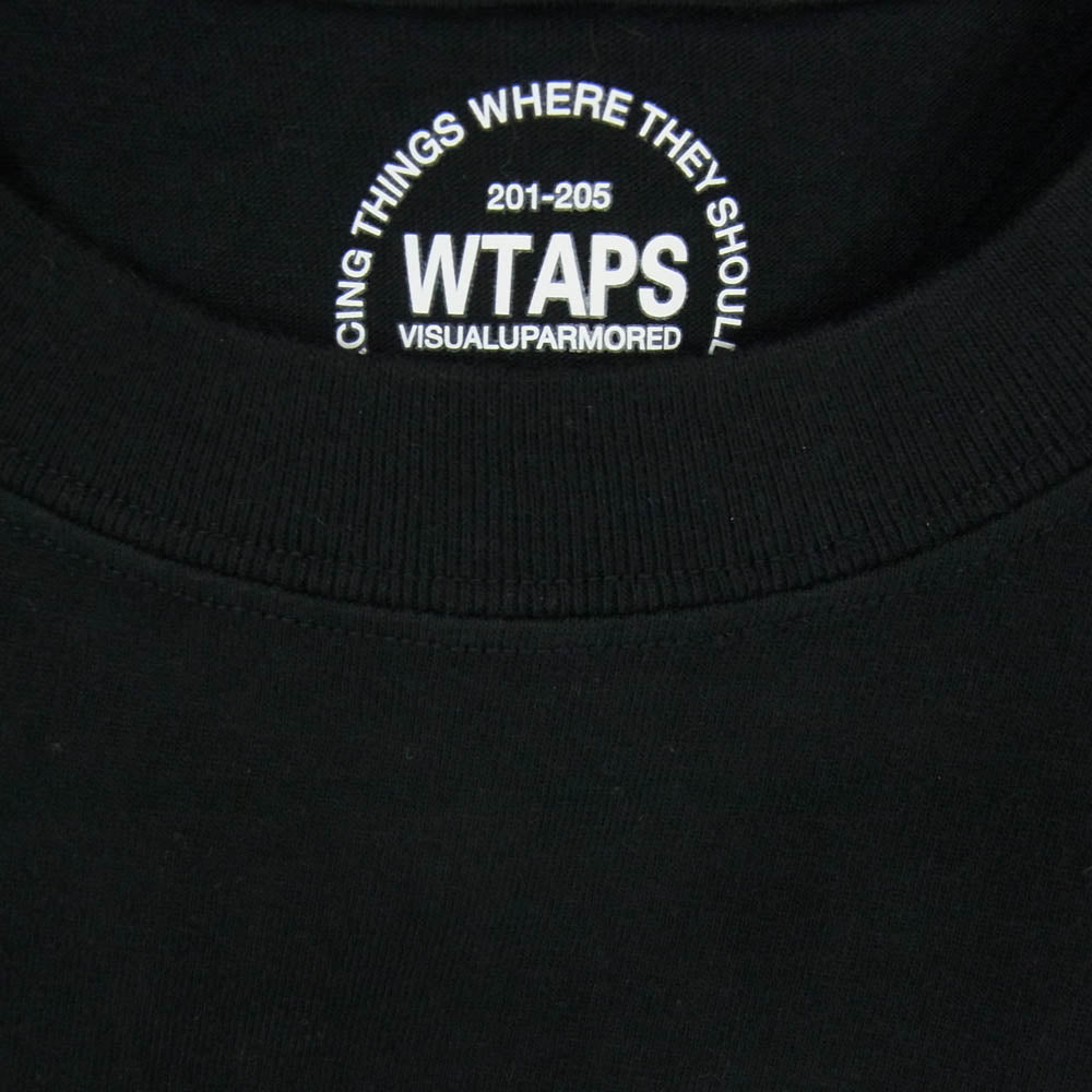 WTAPS ダブルタップス 16SS 162PCDT-ST04S BRACKET S/S T-SHIRT ロゴプリント 半袖 Tシャツ ブラック系 2【極上美品】【中古】