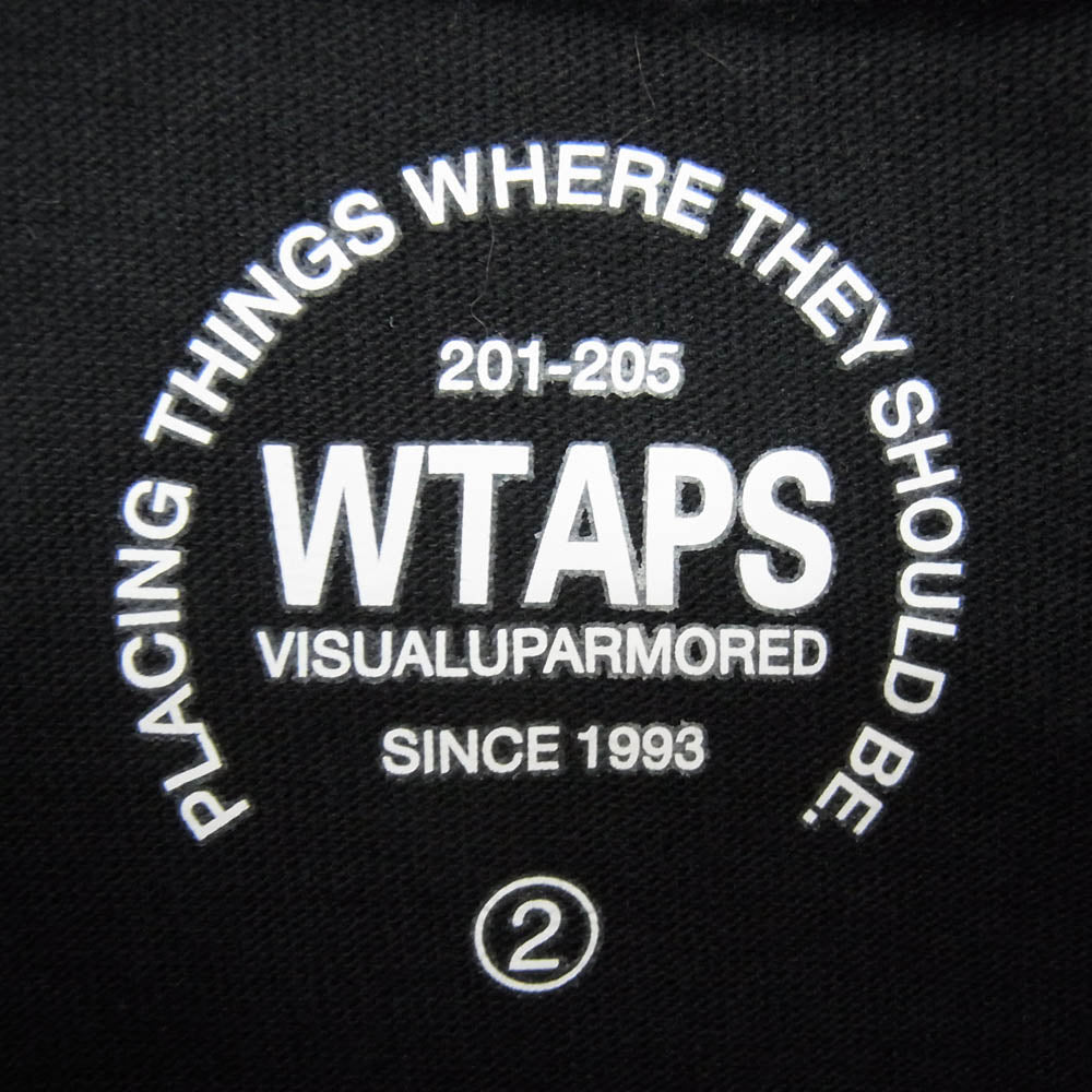 WTAPS ダブルタップス 16SS 162PCDT-ST04S BRACKET S/S T-SHIRT ロゴプリント 半袖 Tシャツ ブラック系 2【極上美品】【中古】