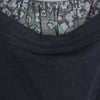 Sacai サカイ 15-02248 フラワープリント コンビネーション バックフレア Tシャツ ブラック系 1【中古】